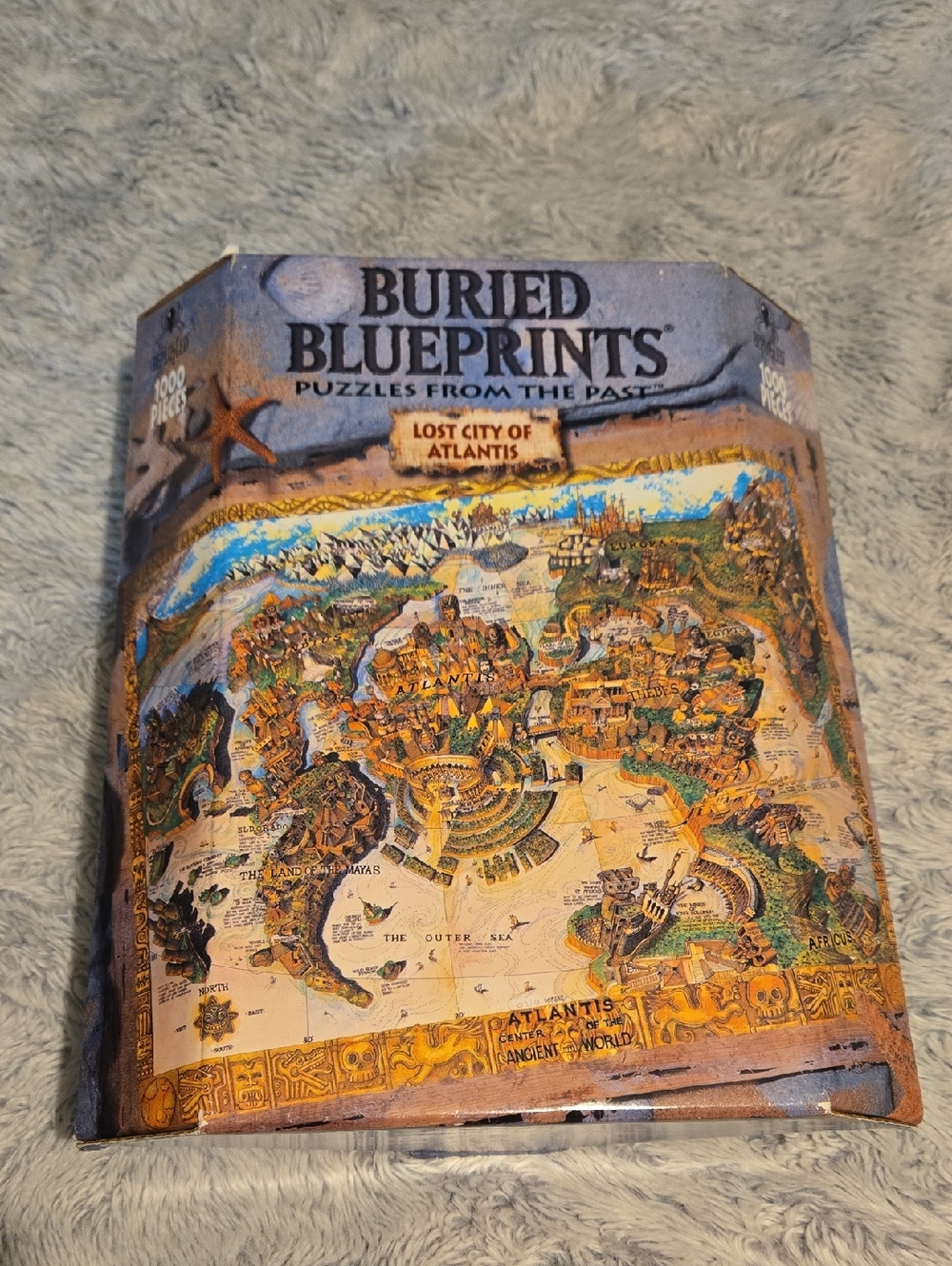 Bepuzzled Buried Blueprints "Lost City of Atlantis" 1000-Piece Puzzle, New Bag